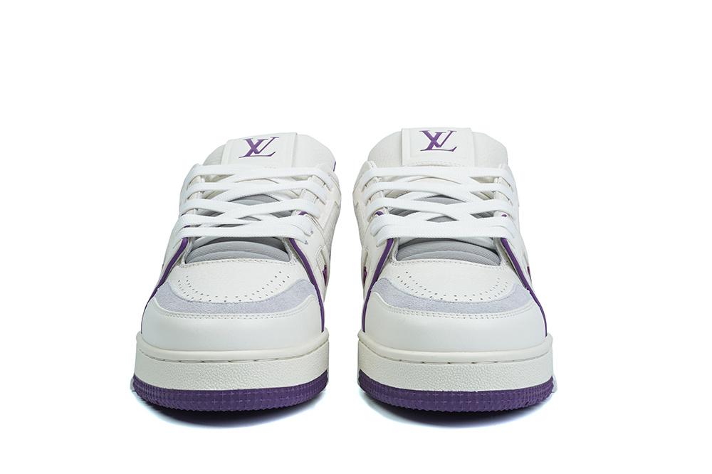 PK god Louis Vuitton LV Trainer #54 Signature Purple White retail materials ready to ship